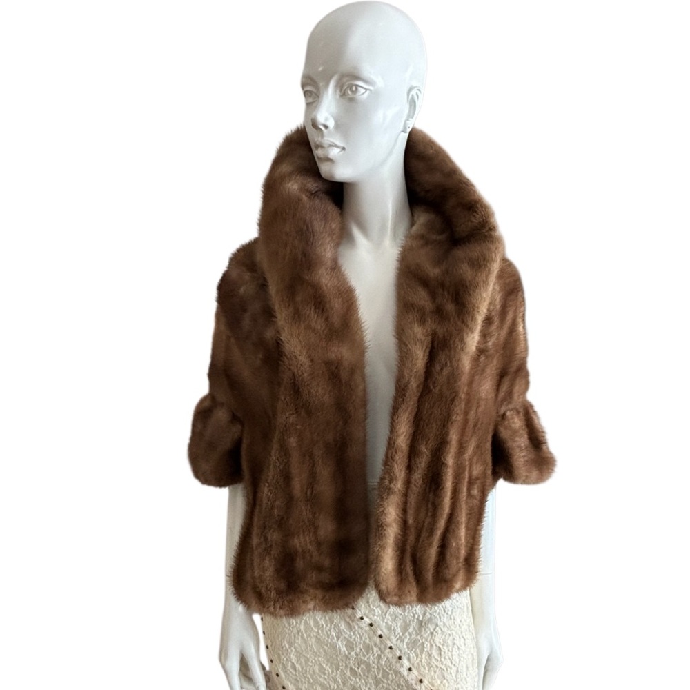 Vintage Kindy and Sons Mink Fur Stole Cape